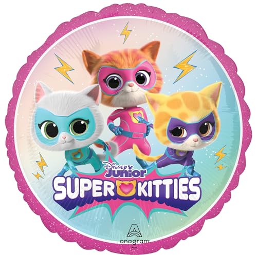 Anagram SuperKitties 4th Birthday Party Supplies 7pc Balloon Bouquet Decorations
