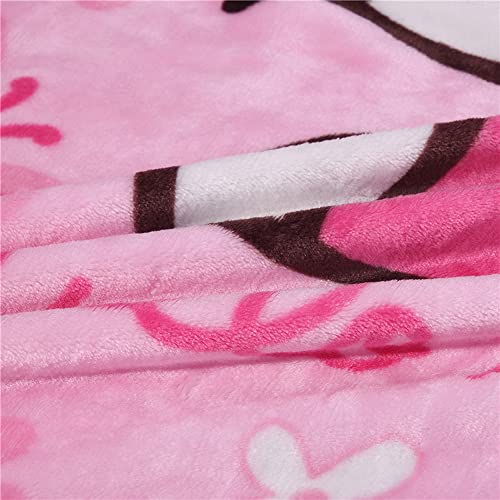 Cartoon Printing Throw Blanket for Girls Kids Adults, 40"x55", All Seasons Flannel Fleece Blanket, Soft & Warm Plush Blank...