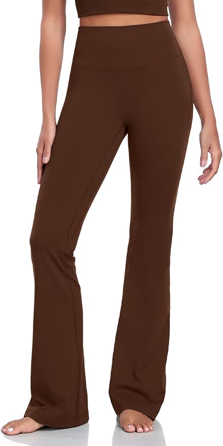 HeyNuts Harmony Flare Leggings 29"/30.5"/32.5"/34.5", High Waisted Tummy Control Wide Leg Bootcut Yoga Pants Lounge Soft