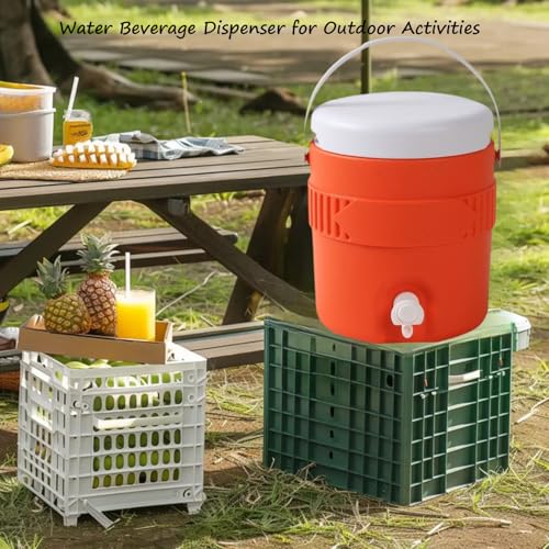 1 Gallon Portable Sports Cooler Water Drink Beverage Dispenser, Insulated Cooler Water Drink Dispenser with Spout Handle, ...