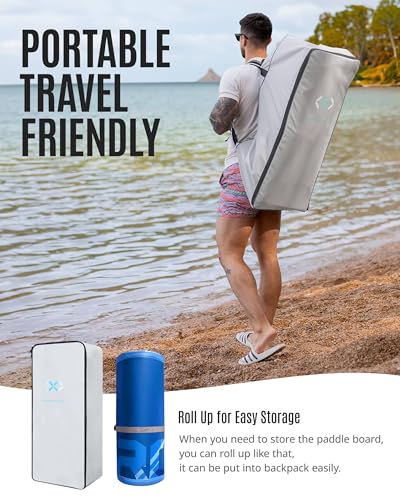 ZLX 11'6" Extra Wide Inflatable Stand Up Paddle Board SUP, Stable Non-Slip Deck Pad, Unique Fin System and Premium iSUP Ac...