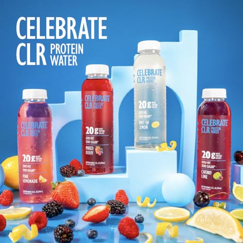 Celebrate Vitamins Celebrate CLR Whey Isolate Protein Water, Mixed Berry - 20g Protein, Ready to Drink - Gluten Free and S...