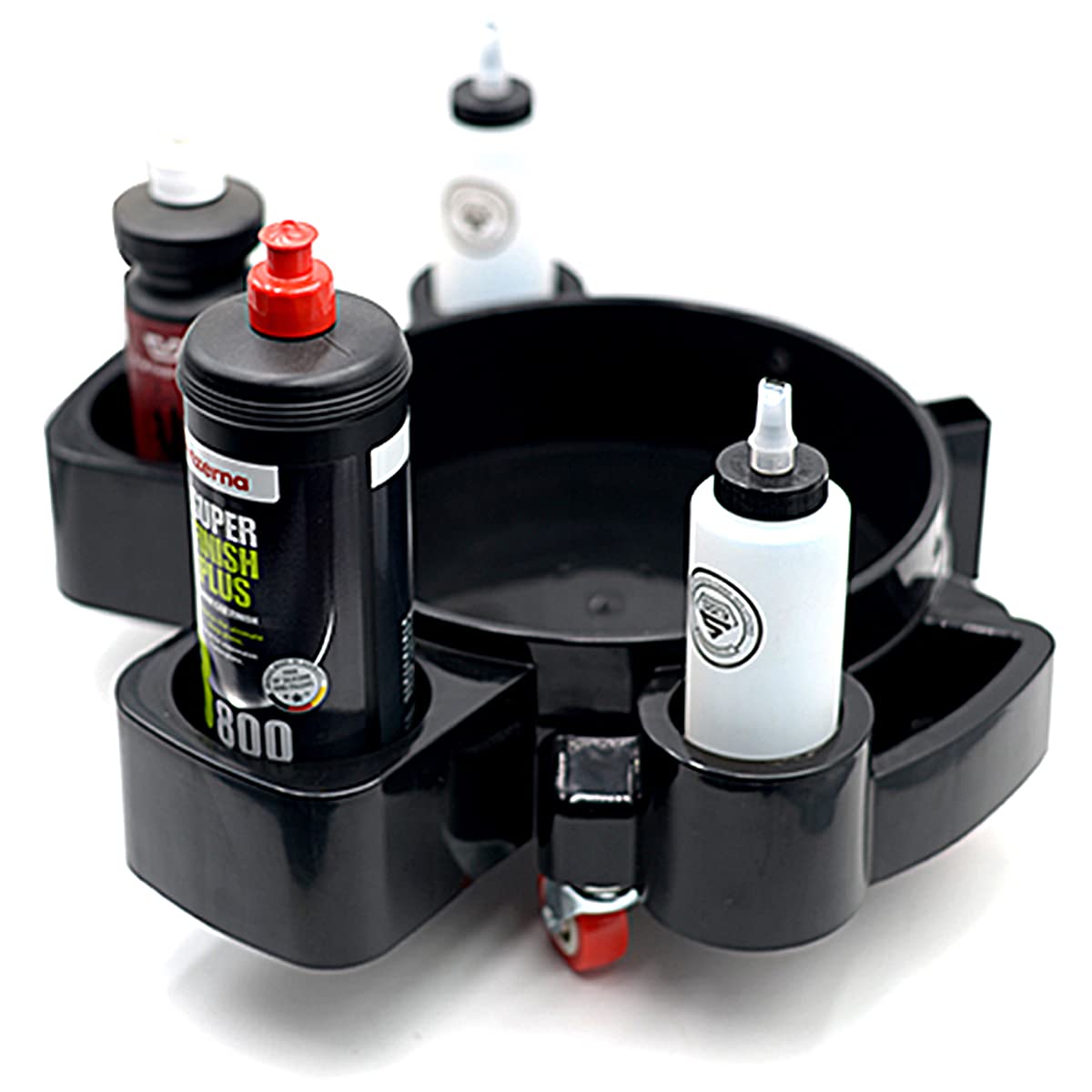 LCGP Bucket Dolly 5 Gallon Car Wash Professional Detailing Bucket Dolly with Heavy Duty Wheel Casters, Black
