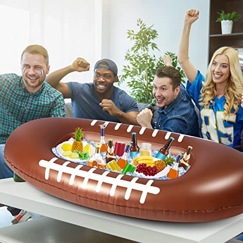 Deekin 60 x 27.5 Inch 1 Pcs Inflatable Football Beverage Cooler for Football Party Decoration Party Drink Cooler PVC Infla...