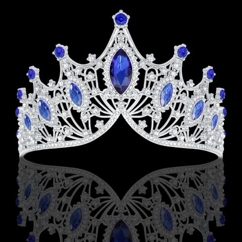 AIBFRID Tiaras Headbands Crown for Women and Girls, Princess Rhinestone Crown for Bridal, Crystal Queen Tiara Head Band Ha...