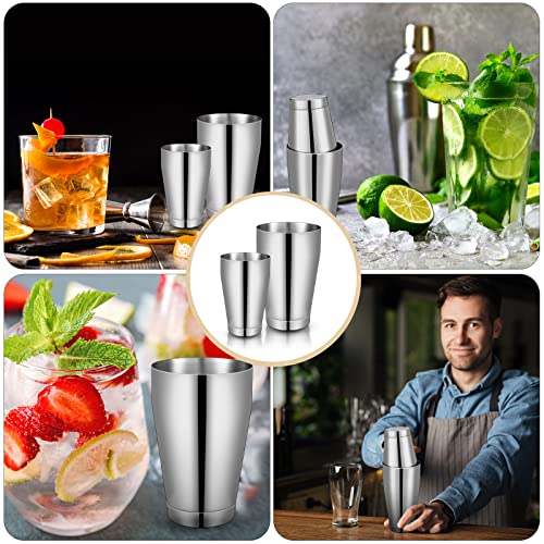 Lallisa 10 Pieces Cocktail Shakers Professional Bar Boston Shaker Set Stainless Steel Martini Shaker Drink Mixer Basic Too...