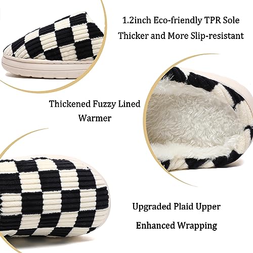Guyarns House Slippers for Women & Men - Fuzzy, Casual Indoor/Outdoor Shoes with Memory Foam & Faux Fur Lining
