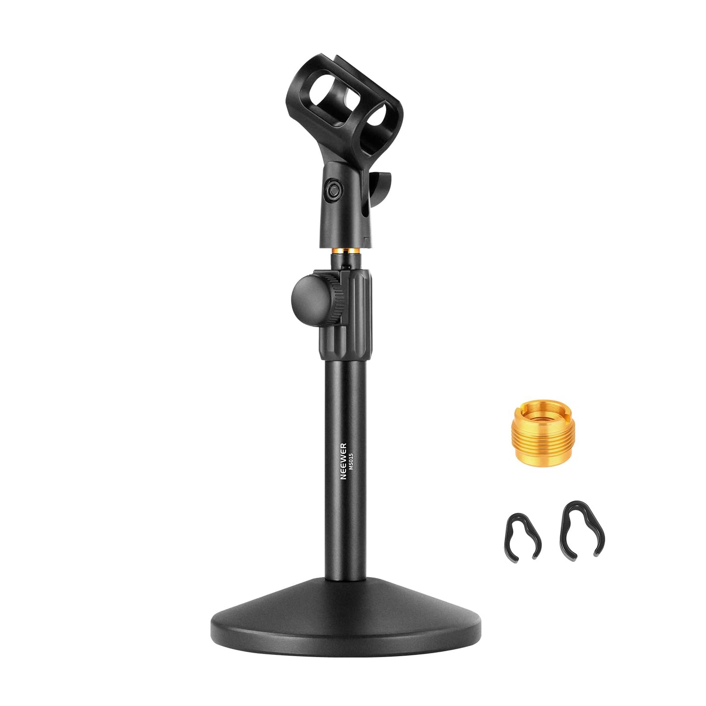 NEEWER Desk Microphone Stand, Adjustable Table Top Mic Holder Mount with Clip and 3/8 to 5/8 Adapter Compatible with Blue Yeti S