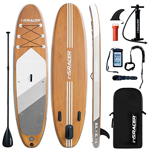Inflatable Paddle Board 10'6"/11' ISUP for Adults with Free Premium SUP Accessories & Backpack, Non-Slip Deck. Bonus Water...