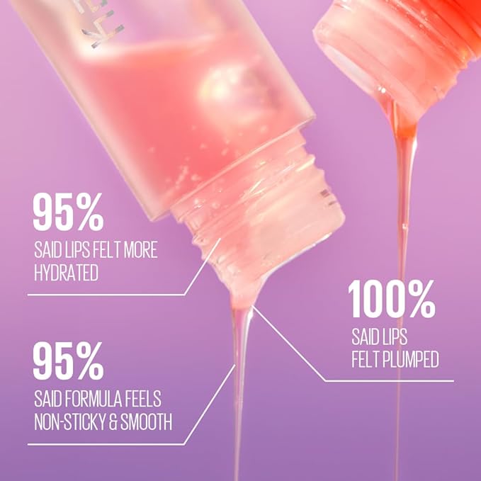 Kaja Lip Plumping - Juicy Glass 07 Fig Smoothie | Hydrating, Feel Plumped and Lightweight with Vitamin Tree Fruit Oil, Vegan, Cruelty-Free, Clear Tint Stain Shine Gloss Plumper, Long Lasting