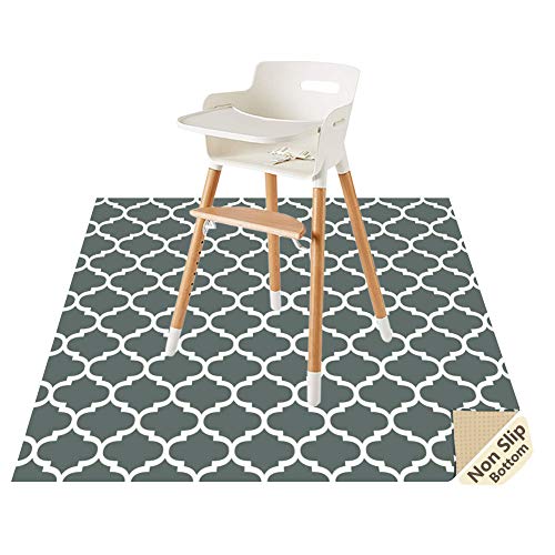 Splat Mat for Under High Chair/Arts/Crafts by CLCROBD, 51" Baby Anti-Slip Food Splash and Spill Mat for Eating Mess, Water...