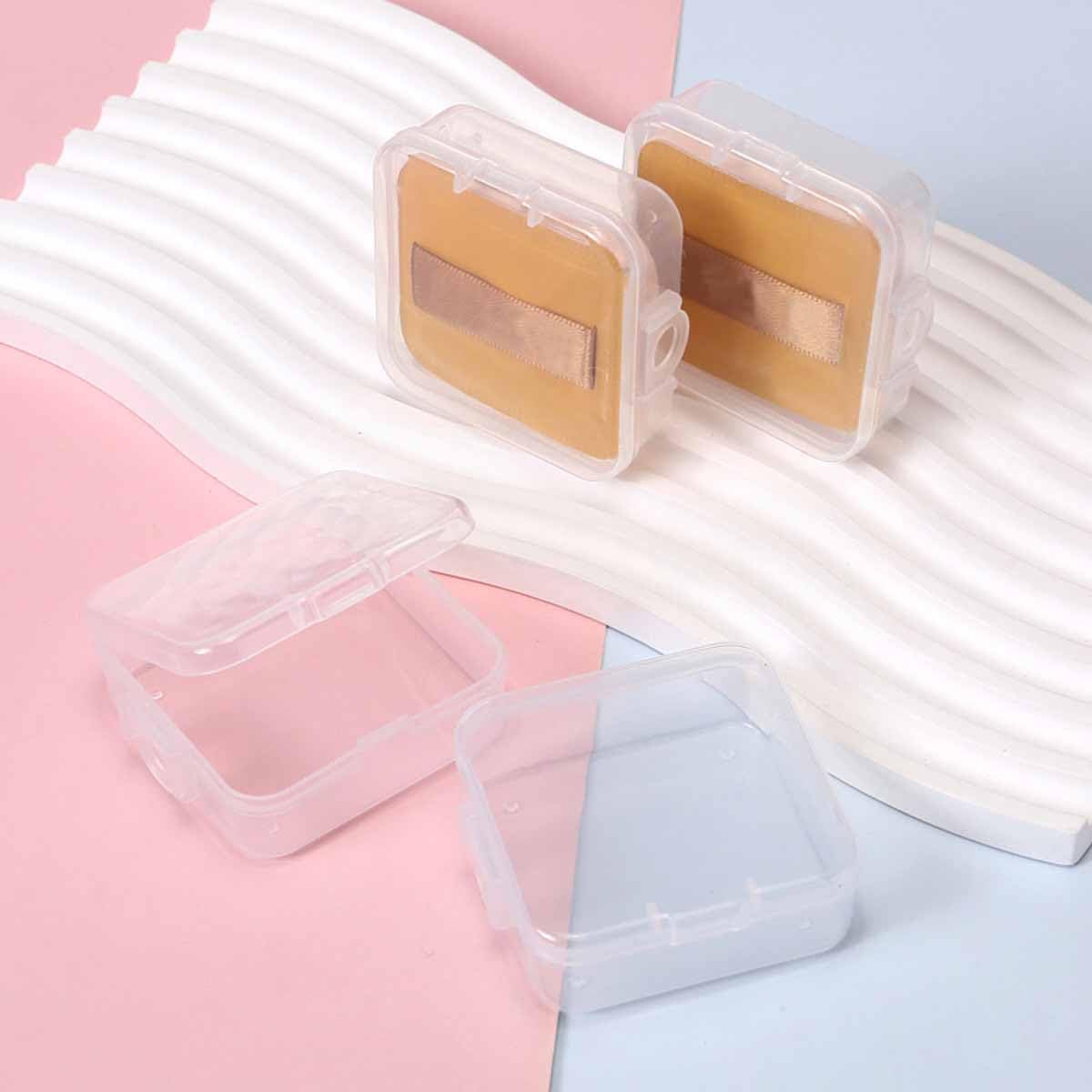 6 PCS Square Powder Puff Holders Cases Clear Makeup Sponge Protective Container Portable Beauty Blender Holder Reusable Dust-Pro