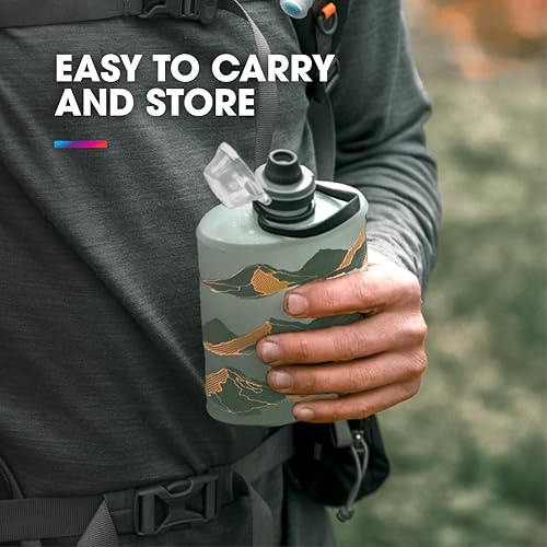 HydraPak Stow Collapsible Water Bottle – 350ml, 500ml, 1L – Ultralight, Leak-Proof, BPA-Free, Filter Compatible Travel & H...
