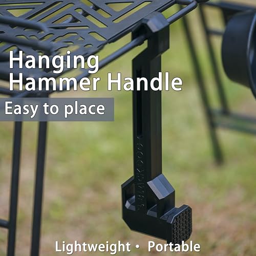 Blackdog Camping Hammer for Tent Stakes with Hook - 7oz Ultralight Portable Hammer, PA6 Toughened Nylon, Anti-Slip & Noise...