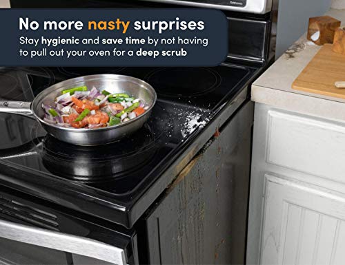 Linda’s Essentials Silicone Stove Gap Covers (2 Pack), Heat Resistant Oven Gap Filler Seals Gaps Between Stovetop and Coun...
