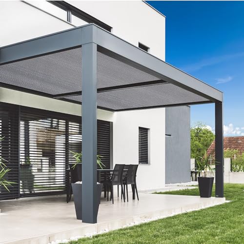VICLLAX 90% Shade Fabric Sun Shade Cloth with Reinforced Grommets, Outdoor Sun Screen Fabric for Outdoor Patio Garden Perg...