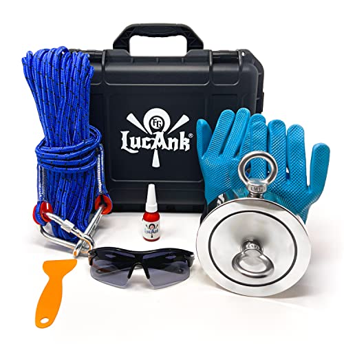 Ultimate Magnet Fishing Adventure Kit - Complete Set with Double-Sided Neodymium Magnet, 66ft Rope, Protective Gloves, Saf...