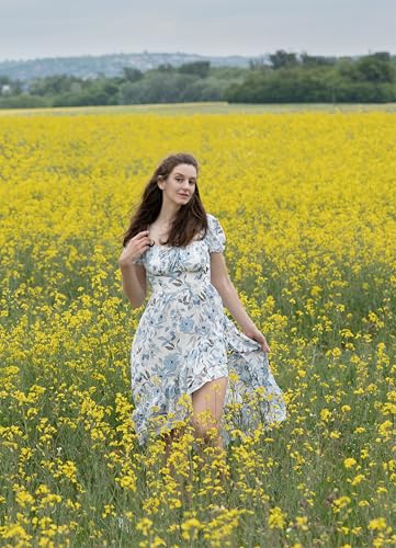 Scarlet Darkness Corset Dresses for Women Summer 2026 Floral Wedding Guest Chiffon Sundress