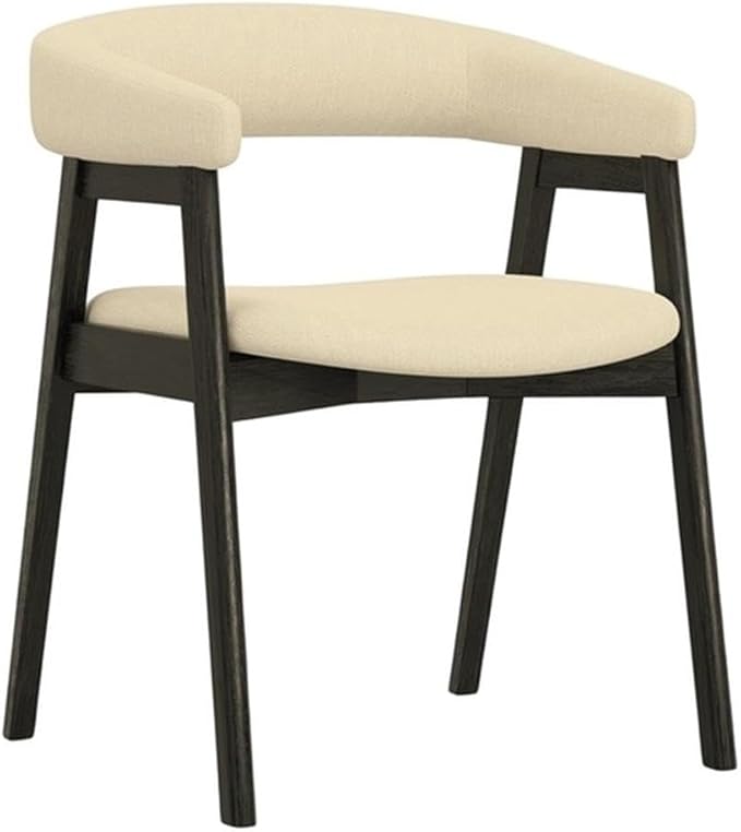 Cove Curved Back Upholstered Chairs, Vintage Black (Set of 2)