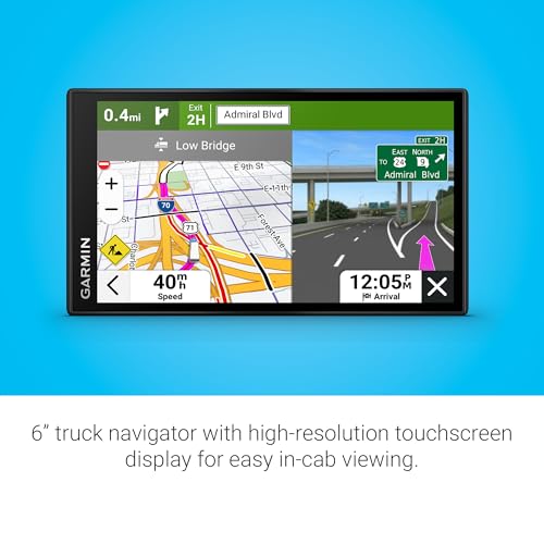 Garmin dēzl™ OTR620, High-Res 6” GPS Truck Navigator, Custom Routing, Satellite Imagery, Wind Speed, Community-Shared Load...