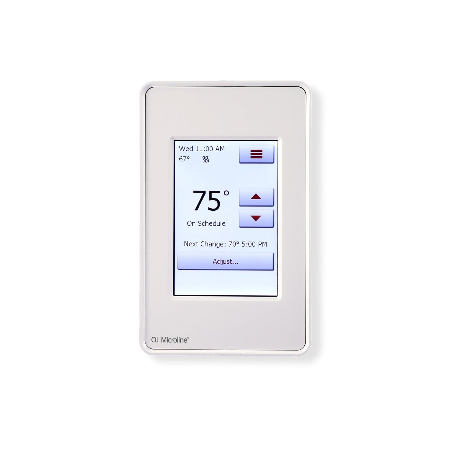OJ Microline UDG4 Touchscreen Programmable Heated Floor Thermostat w/Class A GFCI - 120/240v Radiant Heat Thermostat - Dual Sensing - Includes Floor Sensor - 3-Year Warranty & USA Product Support