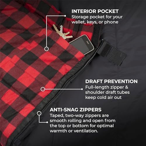 Teton Celsius XXL Sleeping Bag, Cold Weather Sleeping Bags for Adults and Kids, Camping Made Easy and Warm. Compression Sa...