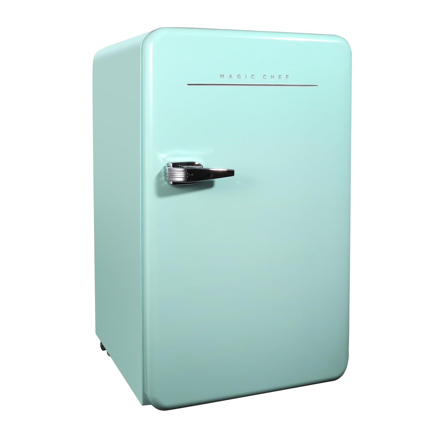 Magic Chef 17.5 in. 3.2 cu.ft. Retro Mini Refrigerator in Mint Green, without Freezer