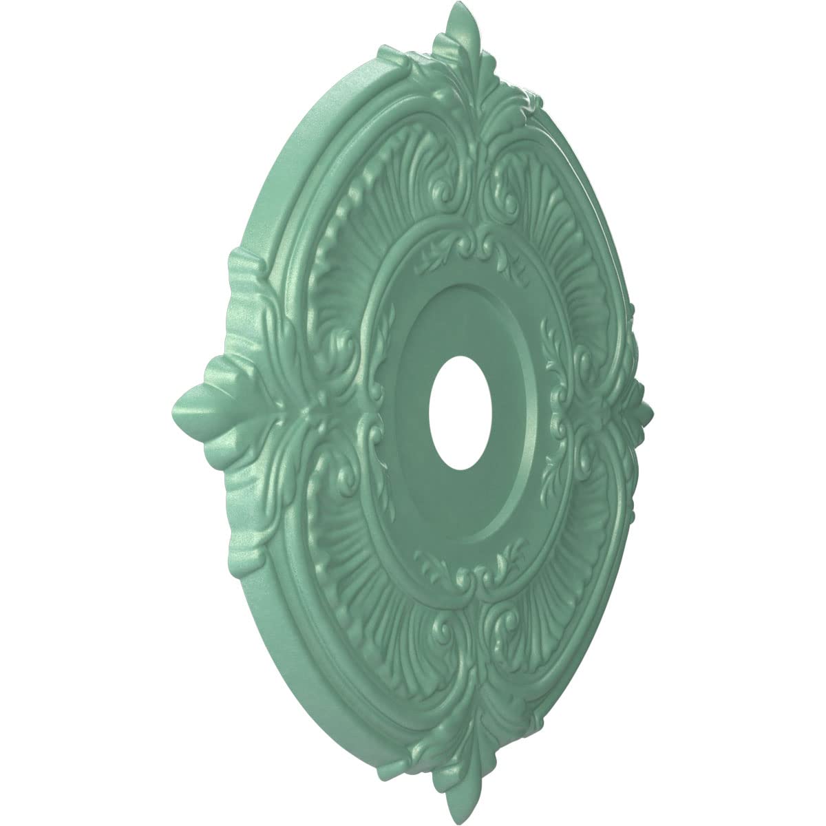 Ekena Millwork Cmp22Atfsm Attica Thermoformed Pvc Ceiling Medallion (Fits Canopies Up To 7 3/4), 22Od X 3 1/2Id X 1P, Universal