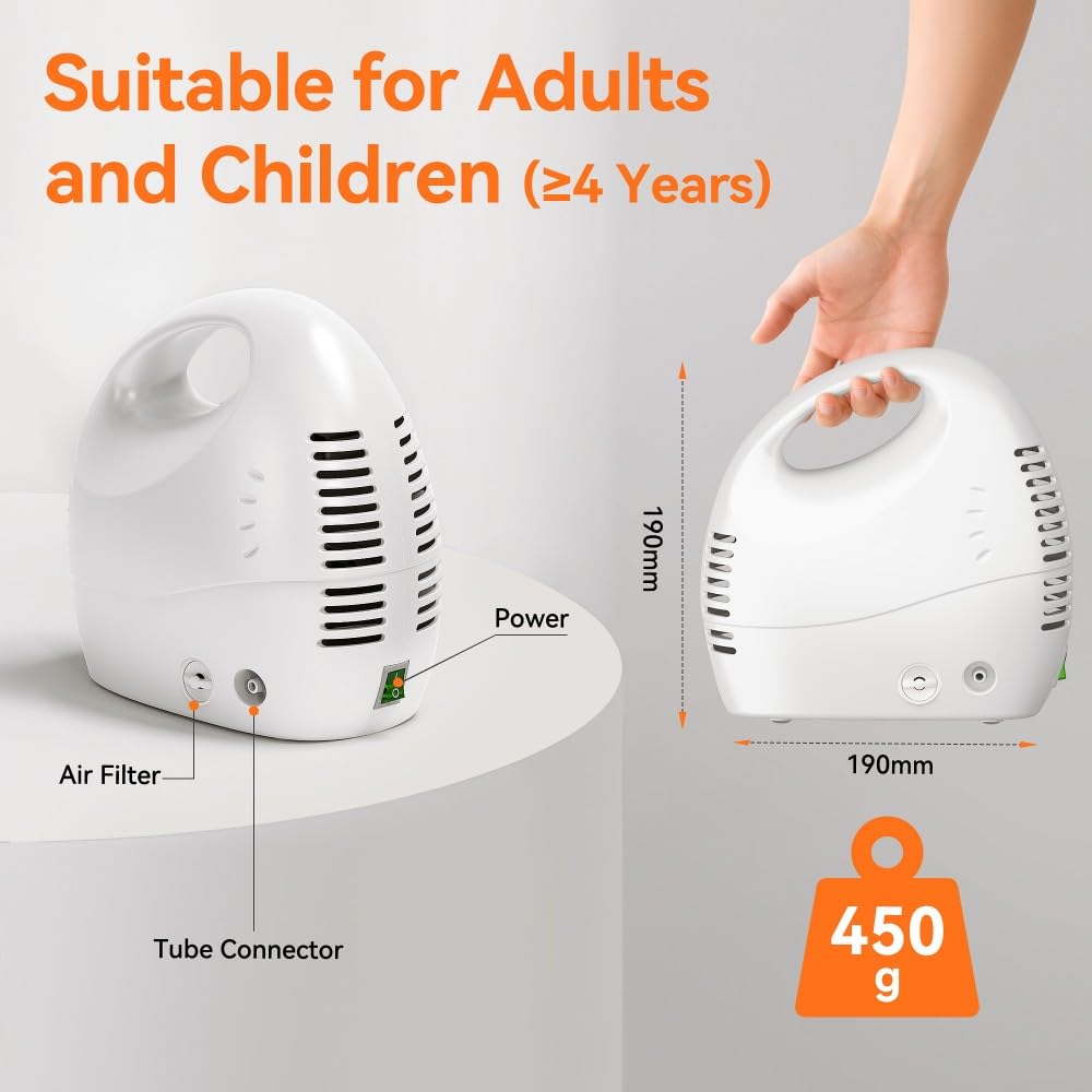 Zorymz Portable Nebulizer, Nebulizer Machine for Adults and Kids,Low Noise Nebulizer for Breathing Comfort, Desktop Nebulizer for Home Use,Nebulizer, Medicinal, Non-Ventilatory (Atomizer) - NEBULIZERS