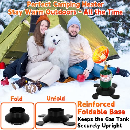 Portable Propane Heater for Camping, Outdoor Small Space Patio Heater with Control Valve, Radiant Cordless Garage Tent Hea...