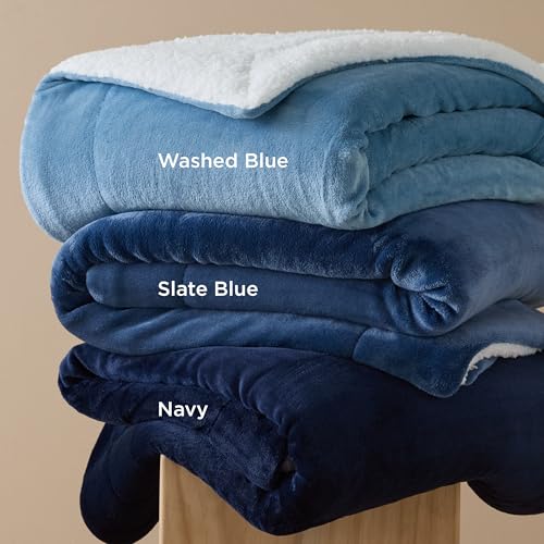 Bedsure GentleSoft Sherpa Fleece Throw Blanket for Couch - Thick and Warm Throw for Women and Men, Soft Fuzzy Plush Blanke...