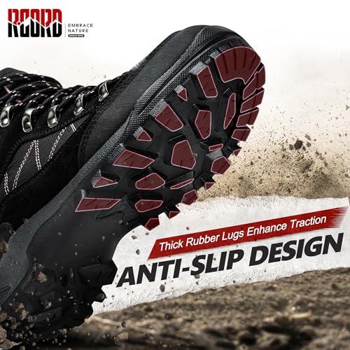 R CORD Hiking Boots Women Waterproof Ankle Support Womens Hiking Boots Backpacking Boots Breathable Non-slip Durable Boots...