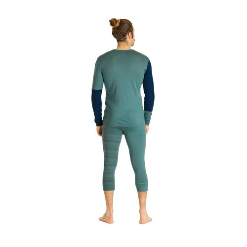 Ortovox 185 Rock'n'Wool Long Sleeve for Men | Extra Soft Merino Wool Base Layer for Winter Touring, Skiing & Snowboarding - Sweet Alison - L