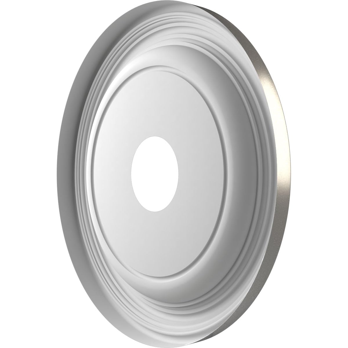 Ekena Millwork 16Od X 3 1/2Id X 1 3/8P Traditional Thermoformed Pvc Ceiling Medallion (Fits Canopies Up To 9 1/2), Aged Dark Ste