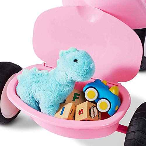 Radio Flyer Toddler Bike, Kids Bike, Outdoor Toys, Toddler Toys for Ages 2-4, Deluxe Steer & Stroll Kids Tricycle, for Ages 2-5, Pink