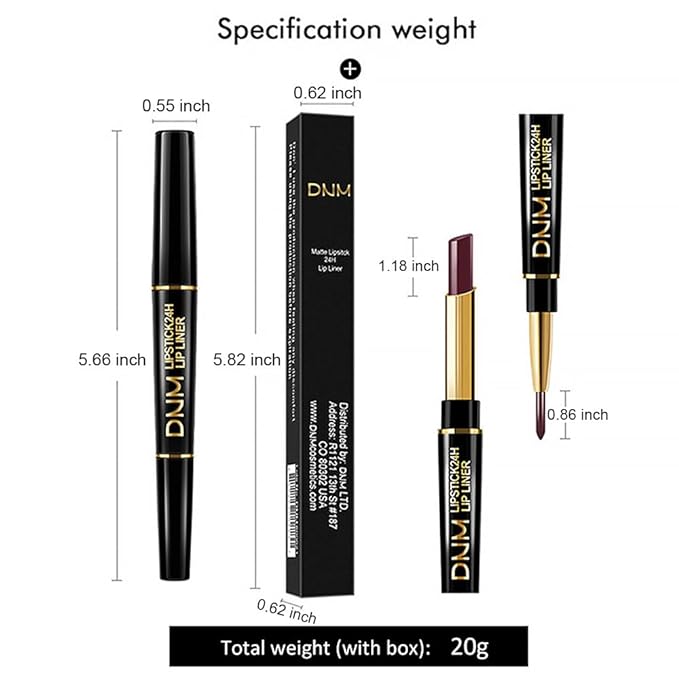 Kaely 2-in-1 Mauve Red Lip Liner & Lipstick Set Kit for Women, Matte Lips Kit with Lip Liner Lip Stains Long Lasting Waterproof 24 Hour Lipstick and Lip Liners Combo Lipliners Pencil Set 13