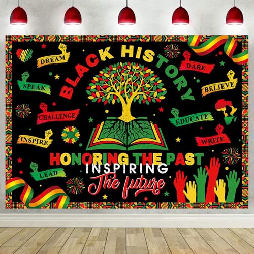 Black History Month Backdrop Honoring The Past Inspiring The Future Photography Background African American Black History ...