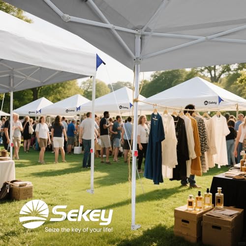 Sekey 10x10 Pop Up Canopy with One Push Setup-Easy Up Canopy with 99% UV Blocking - Instant Outdoor Sun Shade for Events, ...