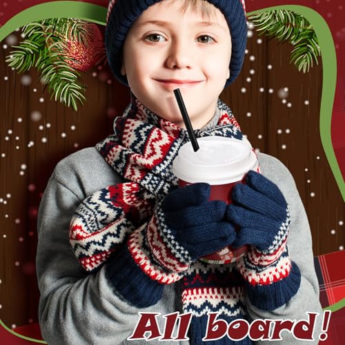 Jingmore 50 Set Christmas Hot Cocoa Paper Cups 12 oz Christmas Disposable Coffee Cups with Lids Straw Holiday Cup Bulk for...