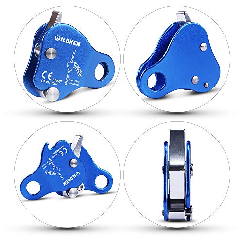 WILDKEN Climbing Ascender Fall Protection Belay Device Climbing Rope Grab for Rock Climbing Mountaineering Tree Arborist E...