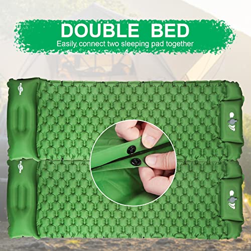 WANNTS Sleeping Pad, Ultralight Inflatable Sleeping Pad for Camping, Built-in Pump, Ultimate for Camping, Hiking - Airpad,...