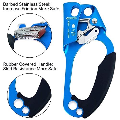 NewDoar Right Hand Ascender and Half Body seat belt for Rappelling Fire Rescuing Tree Climbing Gear
