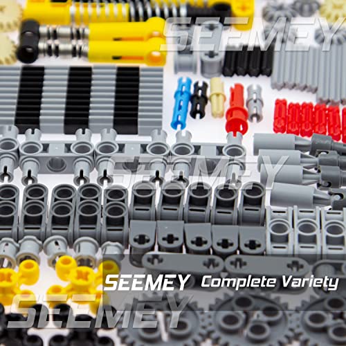 SEEMEY 844Pcs Pins-Gears-Axles Set Compatible with mainbrands-Technical-Parts, Latest differentials Chain Link Connector J...