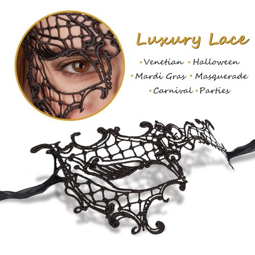 Masquerade Mask for Women Lace Masks for Venetian Party Costume Halloween Carnival