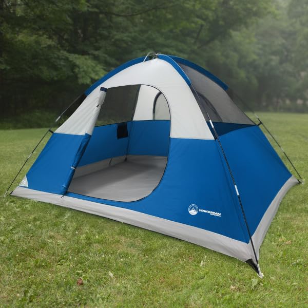 4 Person Camping Tent with Rainfly and Carrying Bag - Easy Pop Up Family Tents for Camping Essentials, Beach, Hiking, Back...