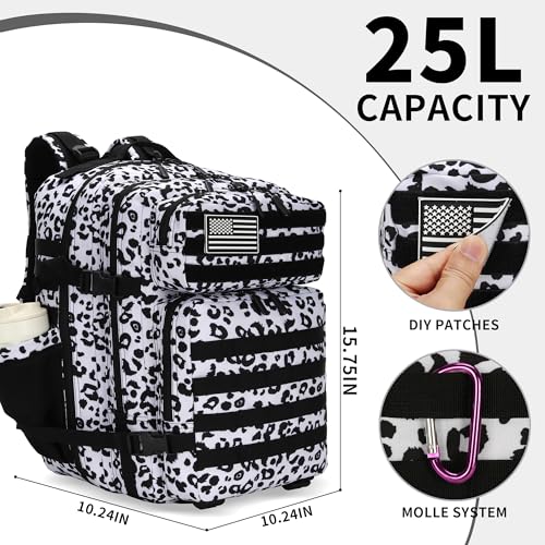 W WINTMING 25L Tactical Backpack for Men and Women Small Military Tactical Backpack Heavy Duty Molle Assault Pack Daypack ...
