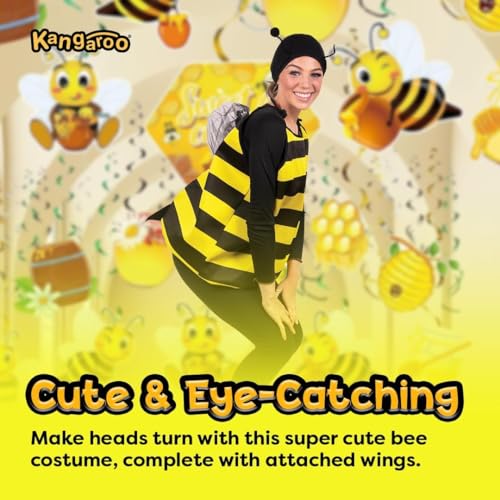 Kangaroo Bumble Bee Halloween Costume for Women and Toddlers - Funny Bumblebee Outfit for Halloween Cosplay Dress up Apparel