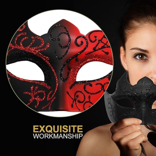 Aqearl Masquerade Mask for Men Vintage Venetian Mask Halloween Mask for Party Prom Ball Costume Mask