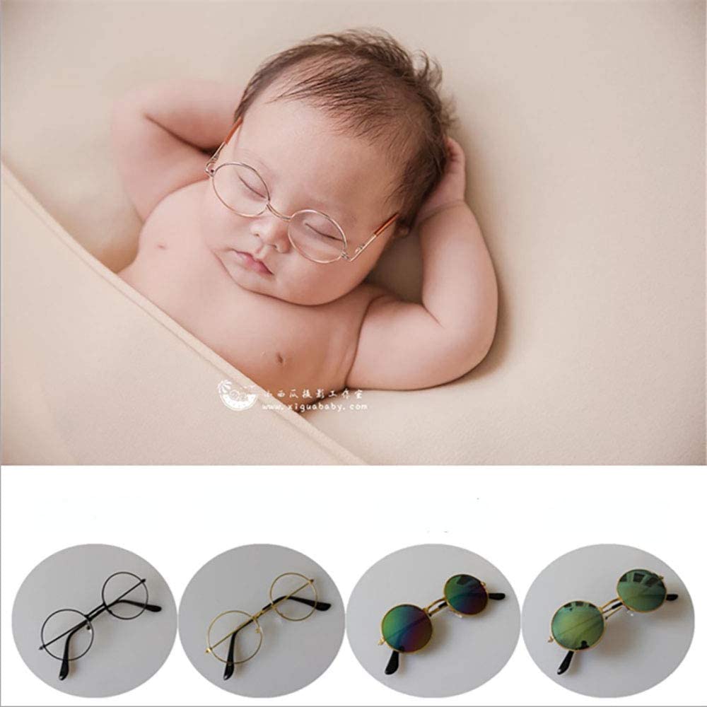SHARELY SHEEP Baby Photoshoot Props Gift for Newborn Baby Boy Girl Photo Shoot Fake Glasses Halloween Costume Santa Cosplay Props