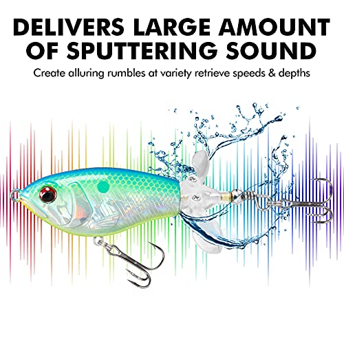 TRUSCEND Top Water Fishing Lures with BKK Hooks, Easy Catch Plopper Lure for Freshwater or Saltwater, Floating Lures for B...